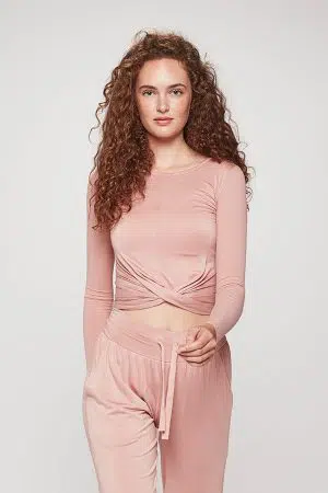 Carite Cover Up Crop Top Misty Rose
